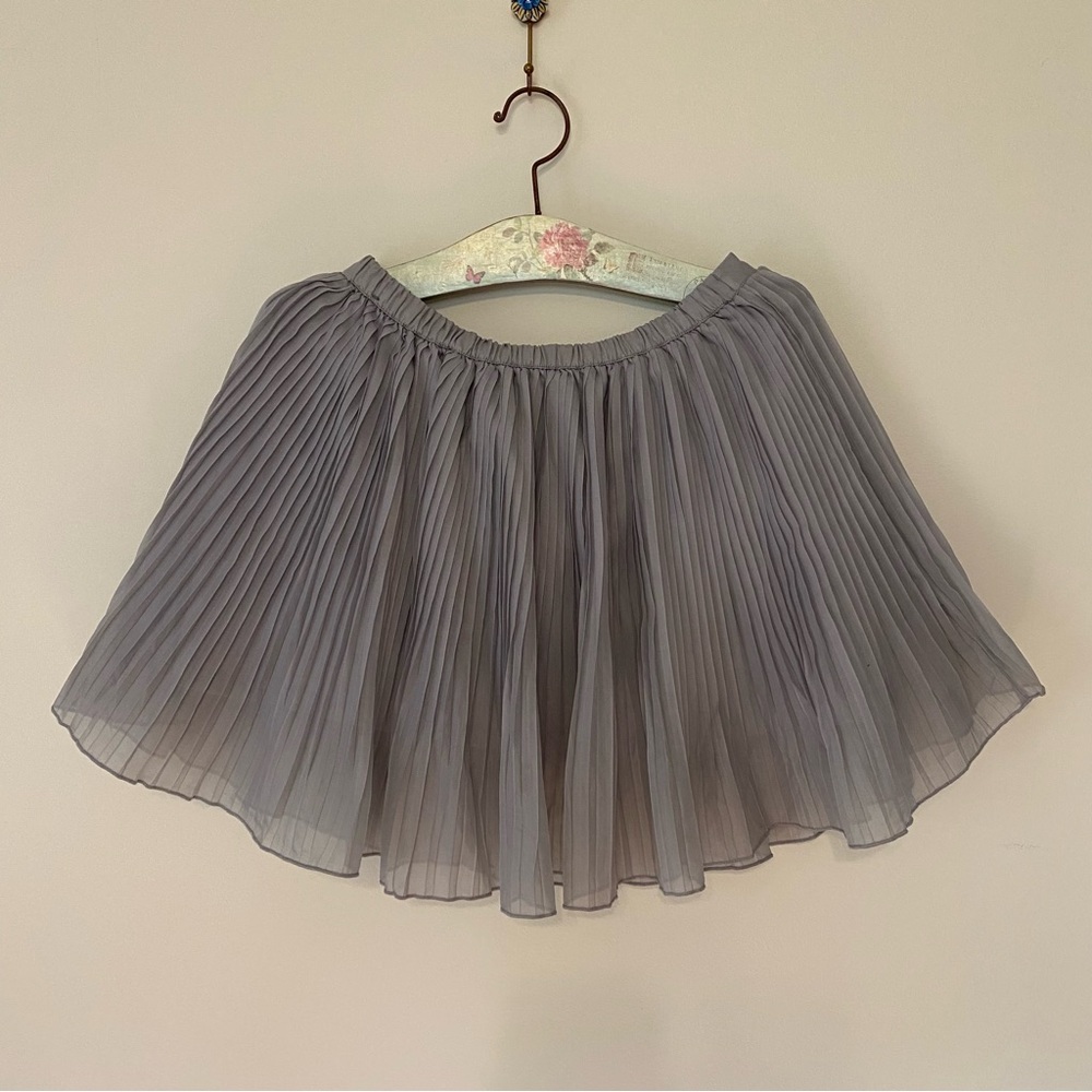 Abercrombie & Fitch Gray Pleated Skater Skirt